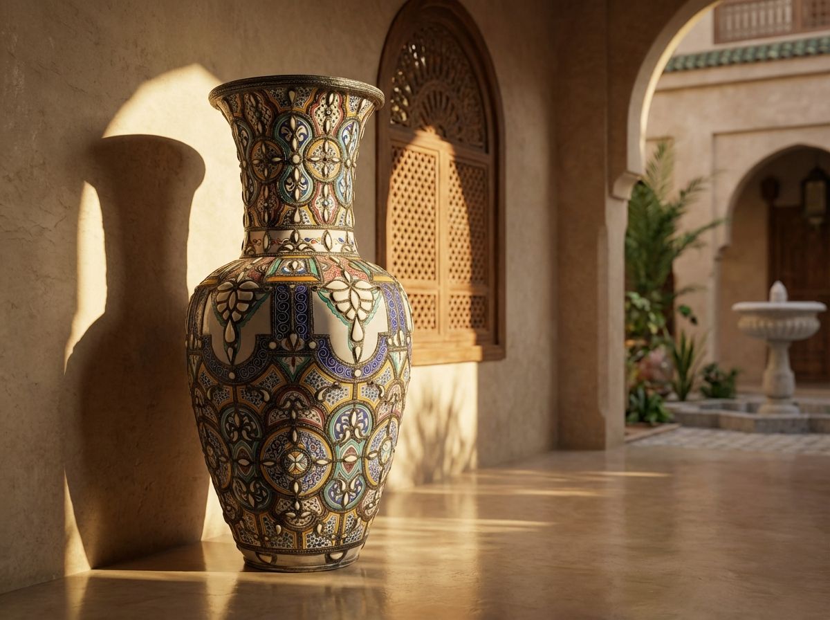 The Royal Fez Mosaic Vase view 2