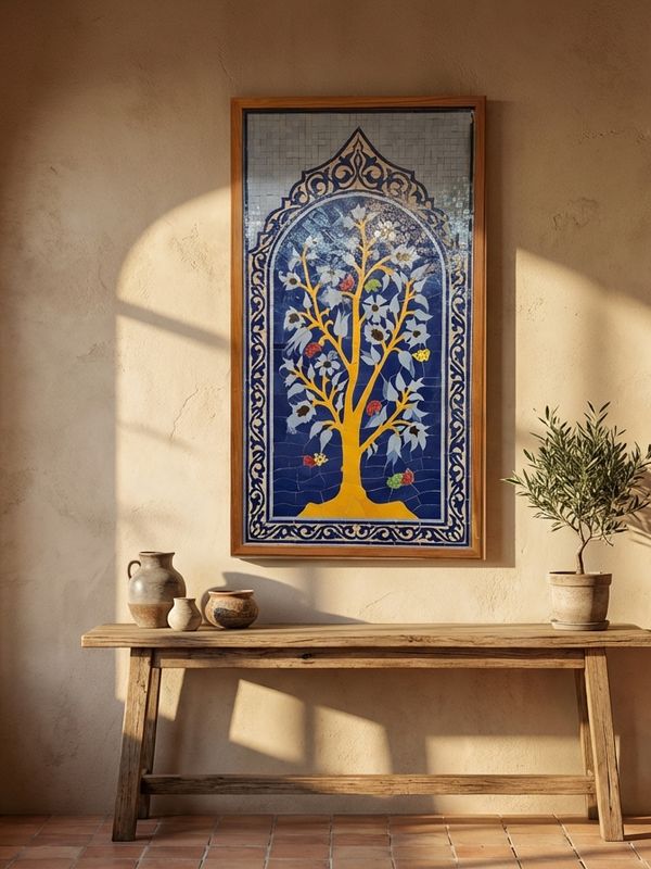The Fez 'Tree of Life' Zellige Panel