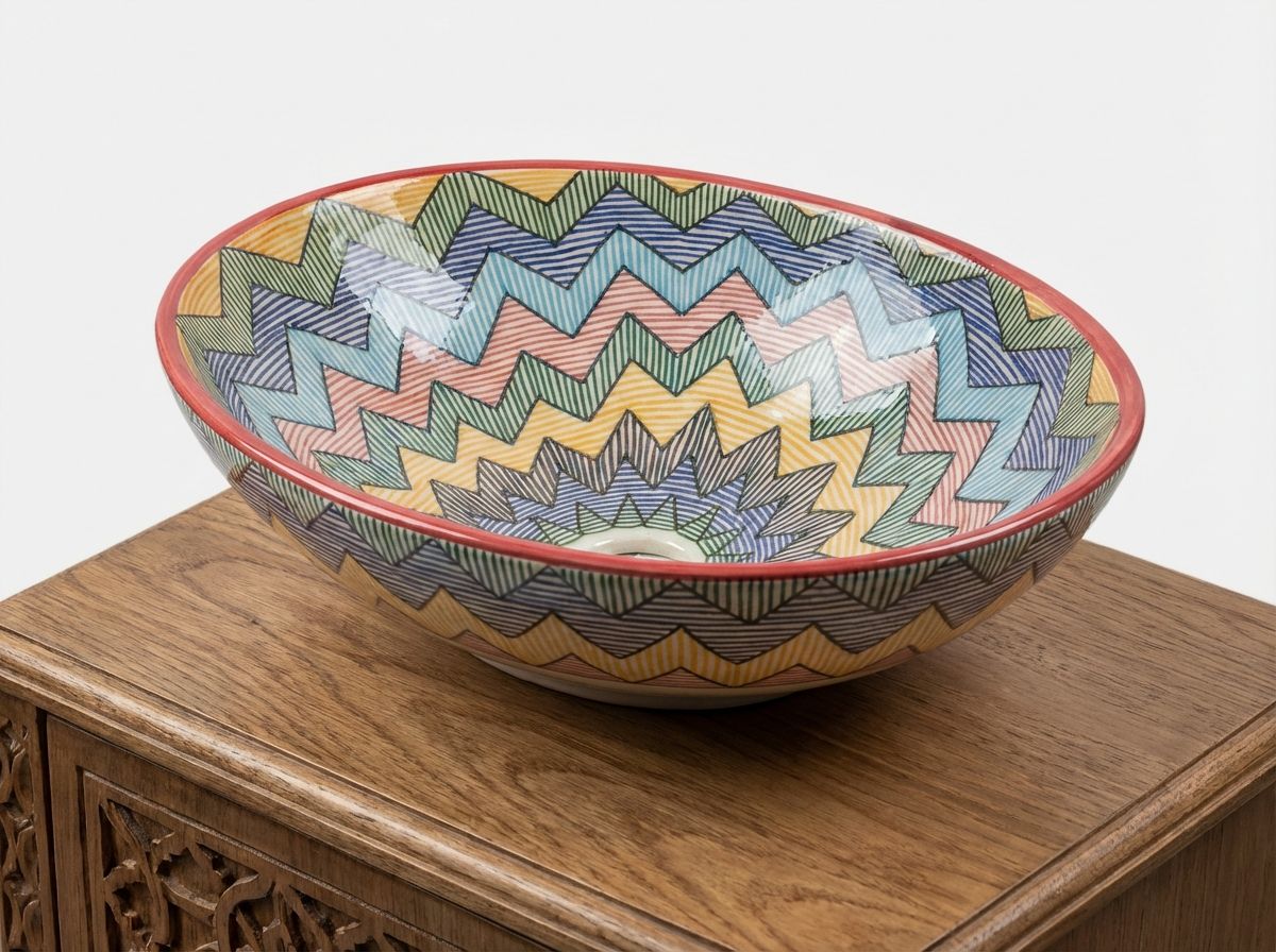 The Atlas Starburst Oval Ceramic Vessel Sink view 3