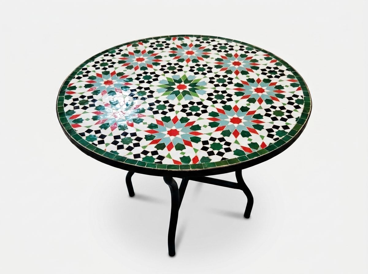 The 'Andalusian Star' Zellige Bistro Table view 2