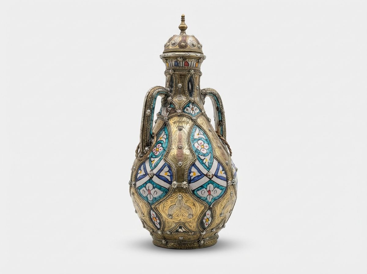 The 'Al-Andalus' Filigree & Enamel Ceremonial Ewer view 2