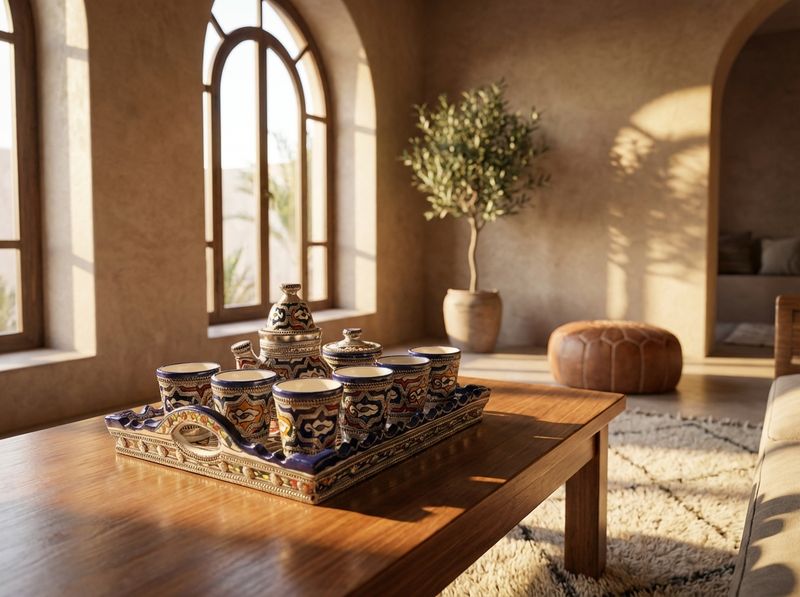 The Royal Fassi Filigree & Enamel Tea Service detail