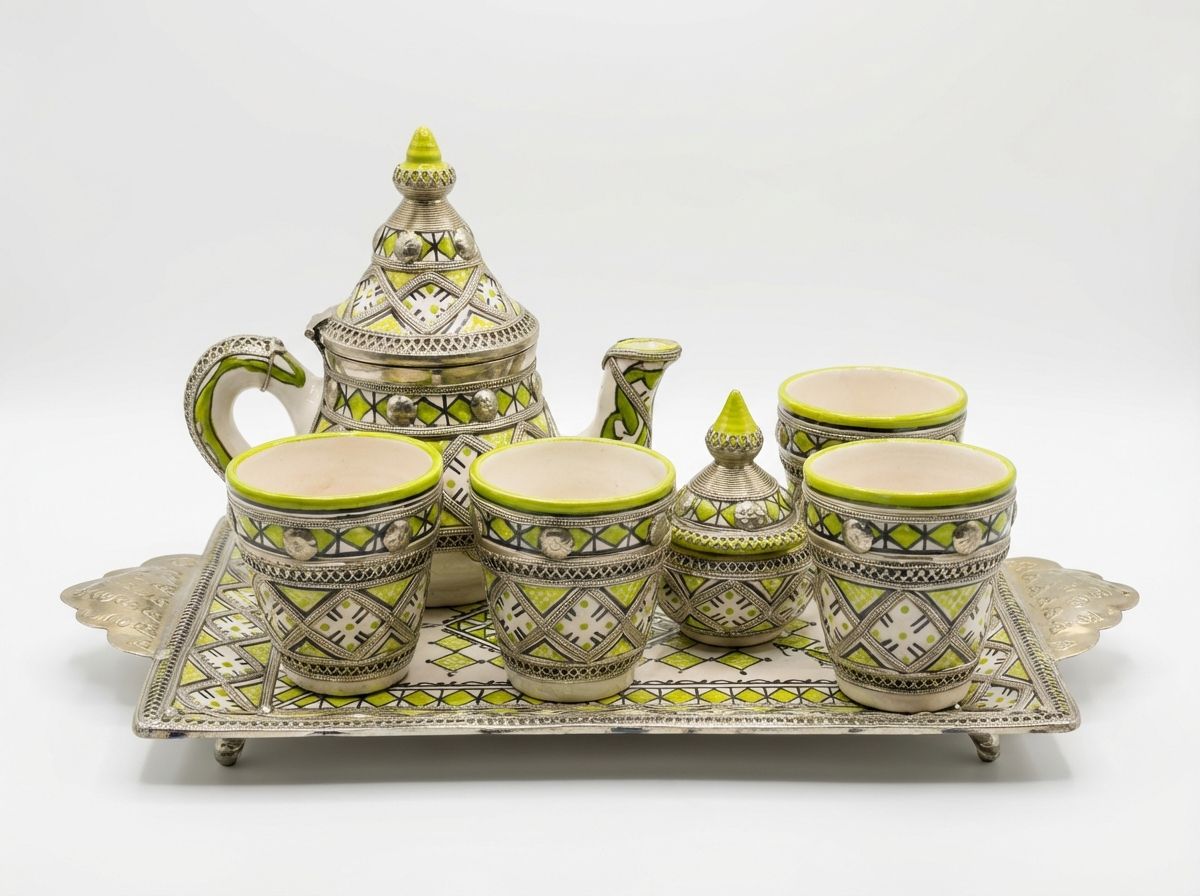 The Verdant Fes Silver Filigree Tea Service view 2