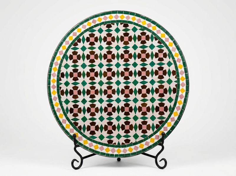 "Jardin de Fès" Zellige Mosaic Tabletop