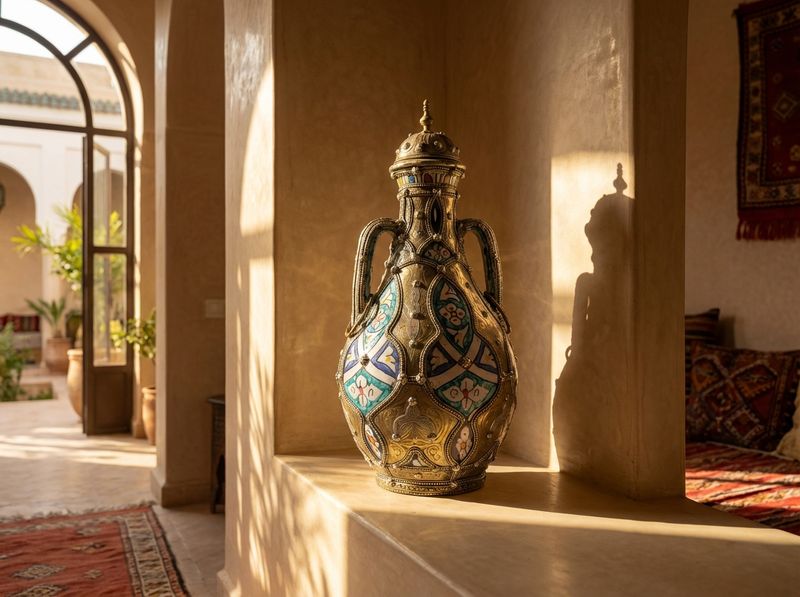 The 'Al-Andalus' Filigree & Enamel Ceremonial Ewer detail