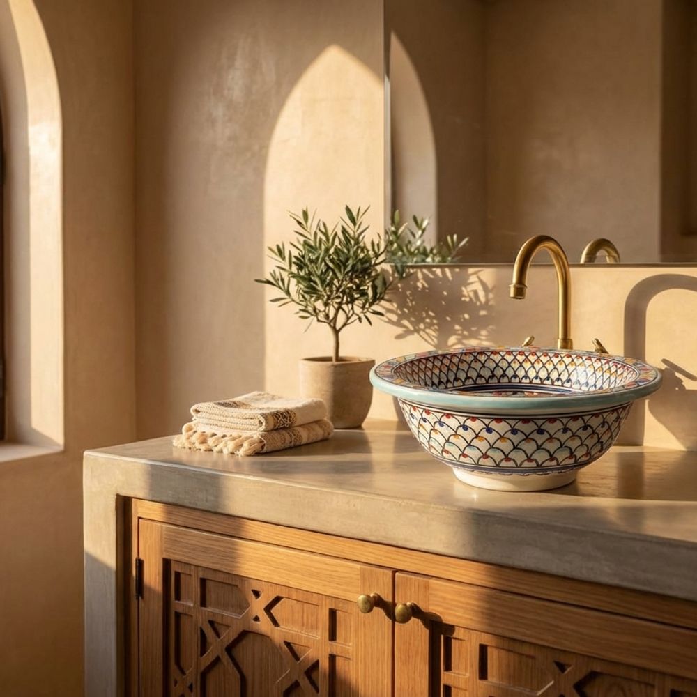 The 'Zahra' Fes Ceramic Vessel Sink