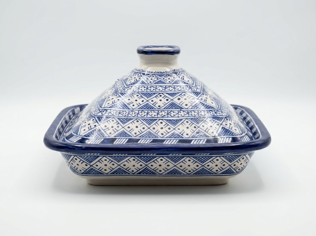 Fes Cobalt Geometric Square Tagine Server main view