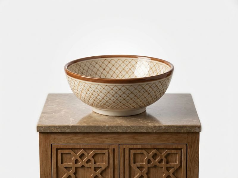 The Fez Lattice Ceramic Vessel Sink
