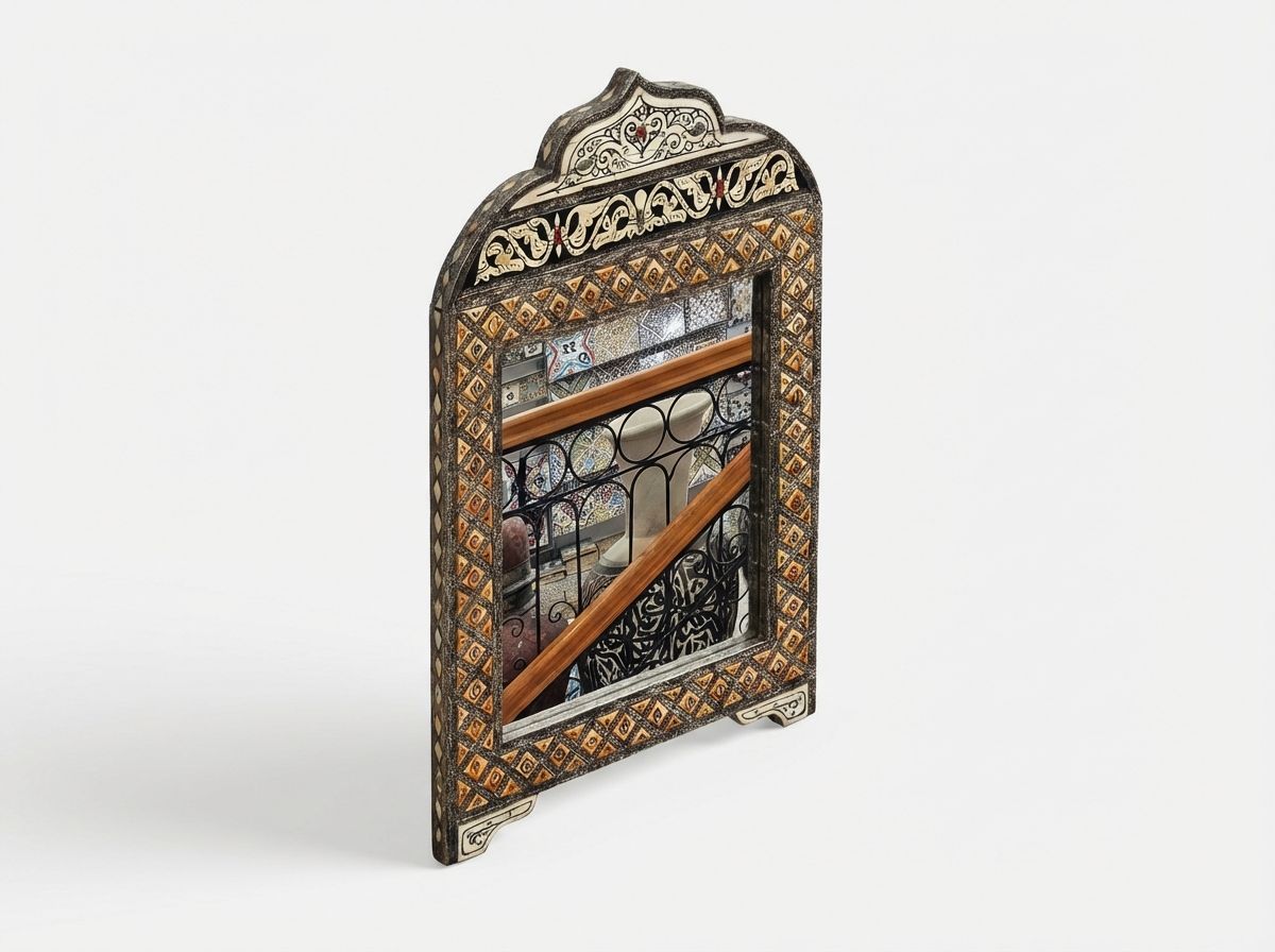 The Mogador Archway: Bone Inlay Wall Mirror view 3