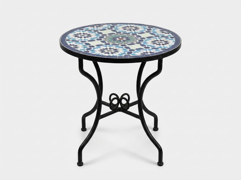 The Chefchaouen Star: Blue Zellige Bistro Table