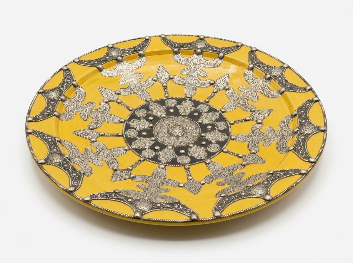 The 'Soleil Andalou' Ceramic & Metal Platter view 2