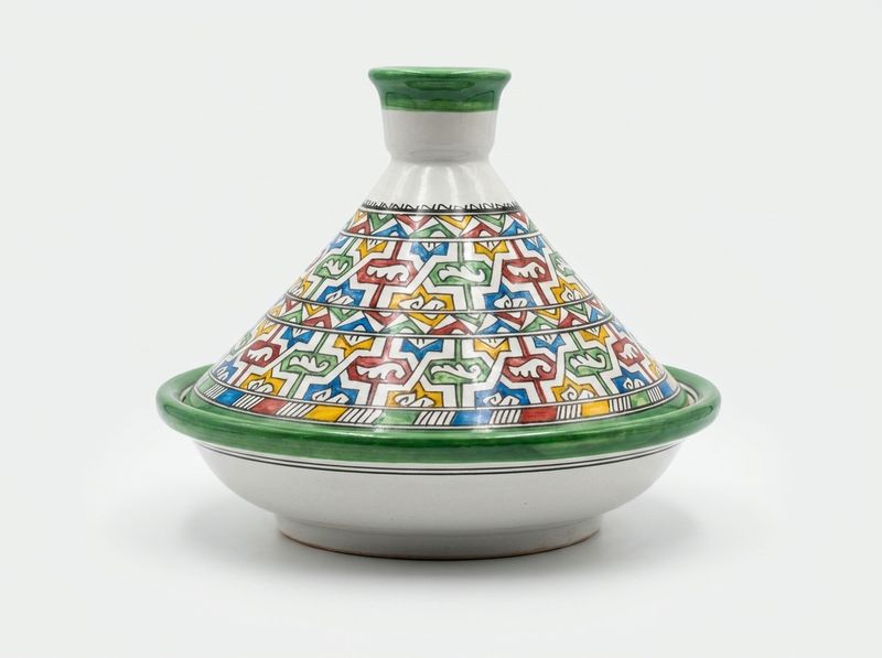 Zellige Burst Hand-Painted Serving Tagine