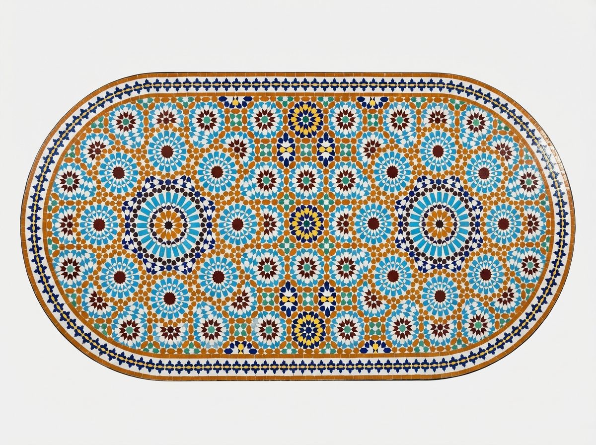 The Fez Oval Zellige Dining Table view 2