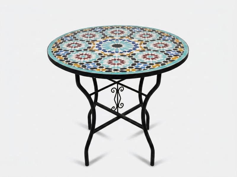"L'Étoile de Marrakech" Zellige Mosaic Table
