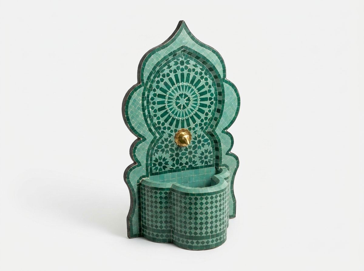 The Emerald Riad Zellige Fountain view 2