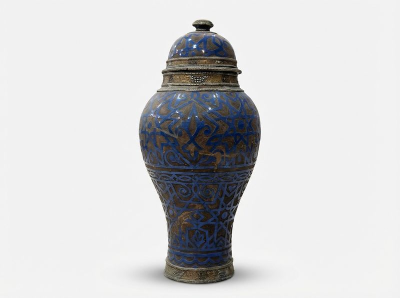 The Fez Cobalt & Filigree Lidded Urn