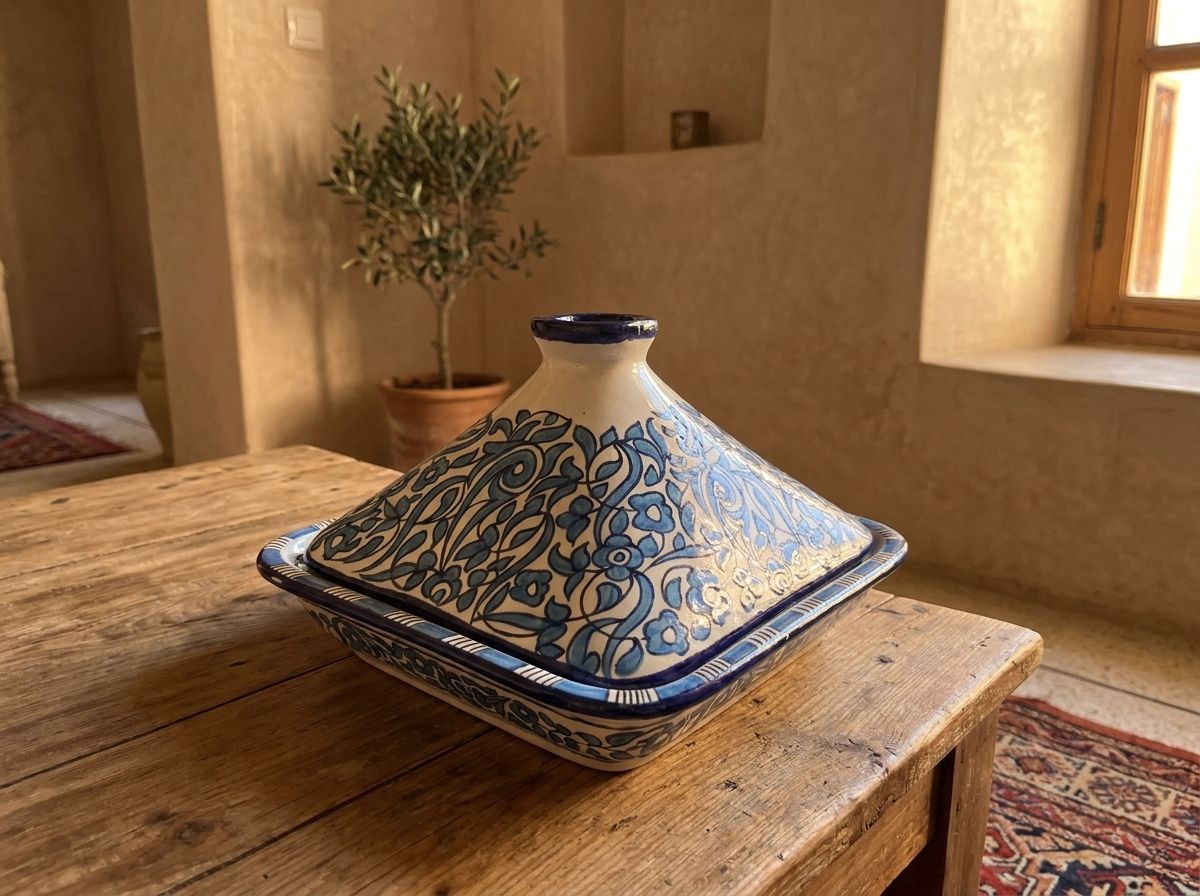 The Fassi Azure Arabesque Serving Tagine view 3