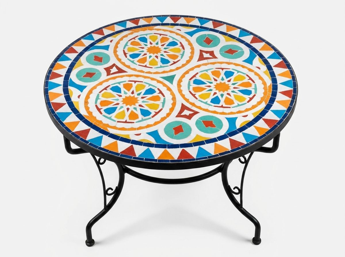 The Zahra Triple-Star Zellige Tabletop view 2