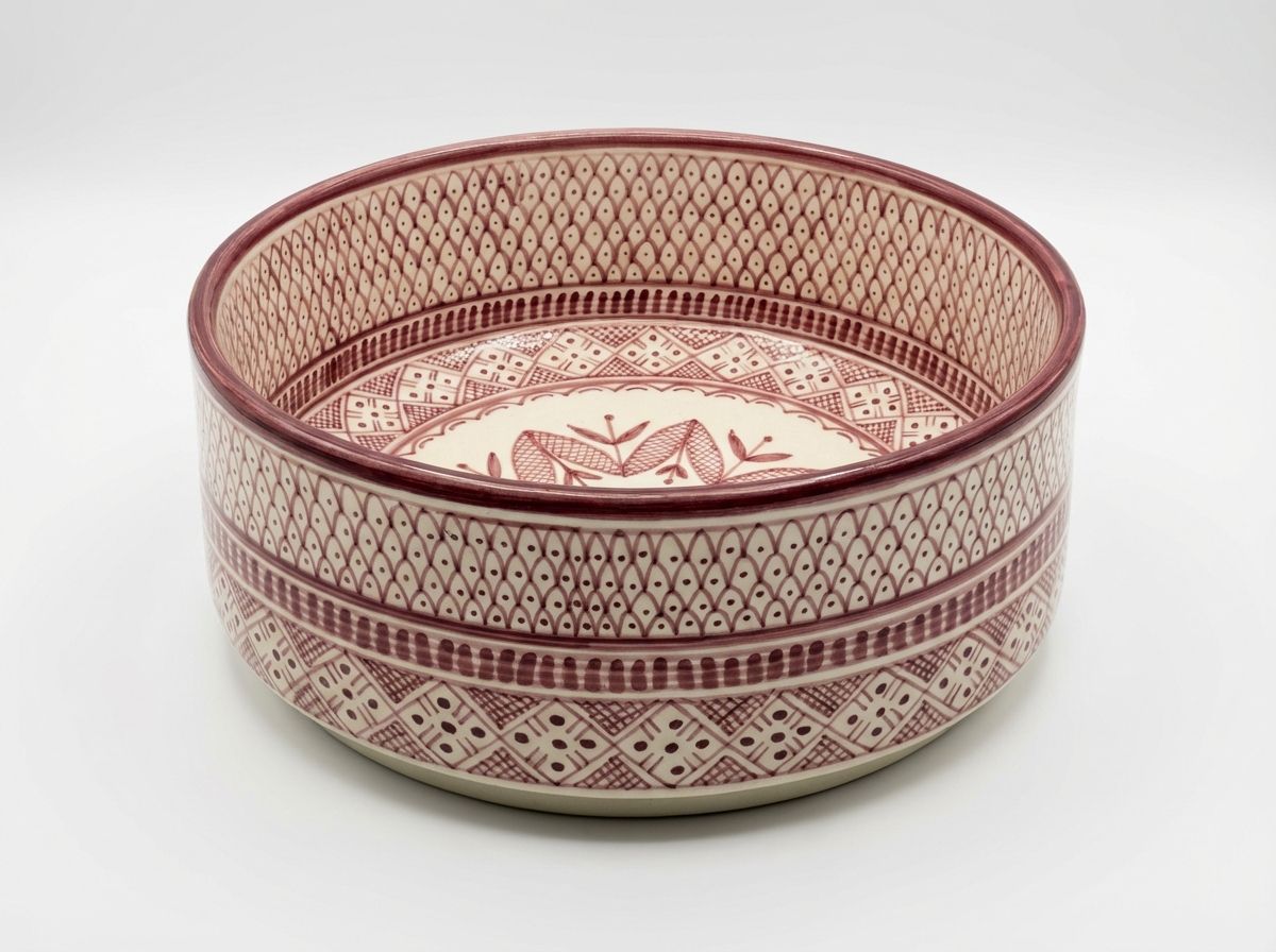 Fassi Heritage Ceramic Vessel Sink - Deep Burgundy view 3