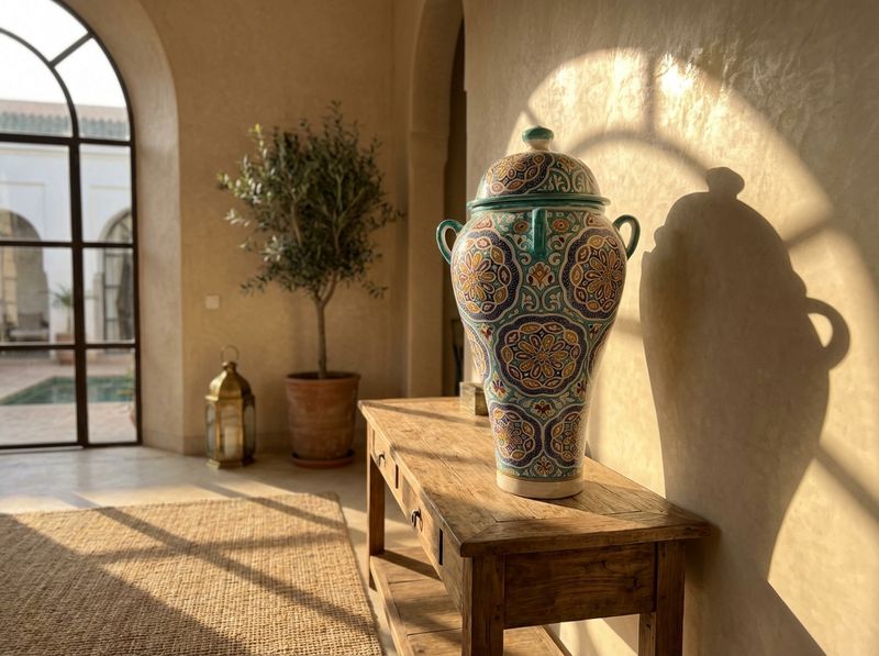 The Azure Fassi Palace Urn detail