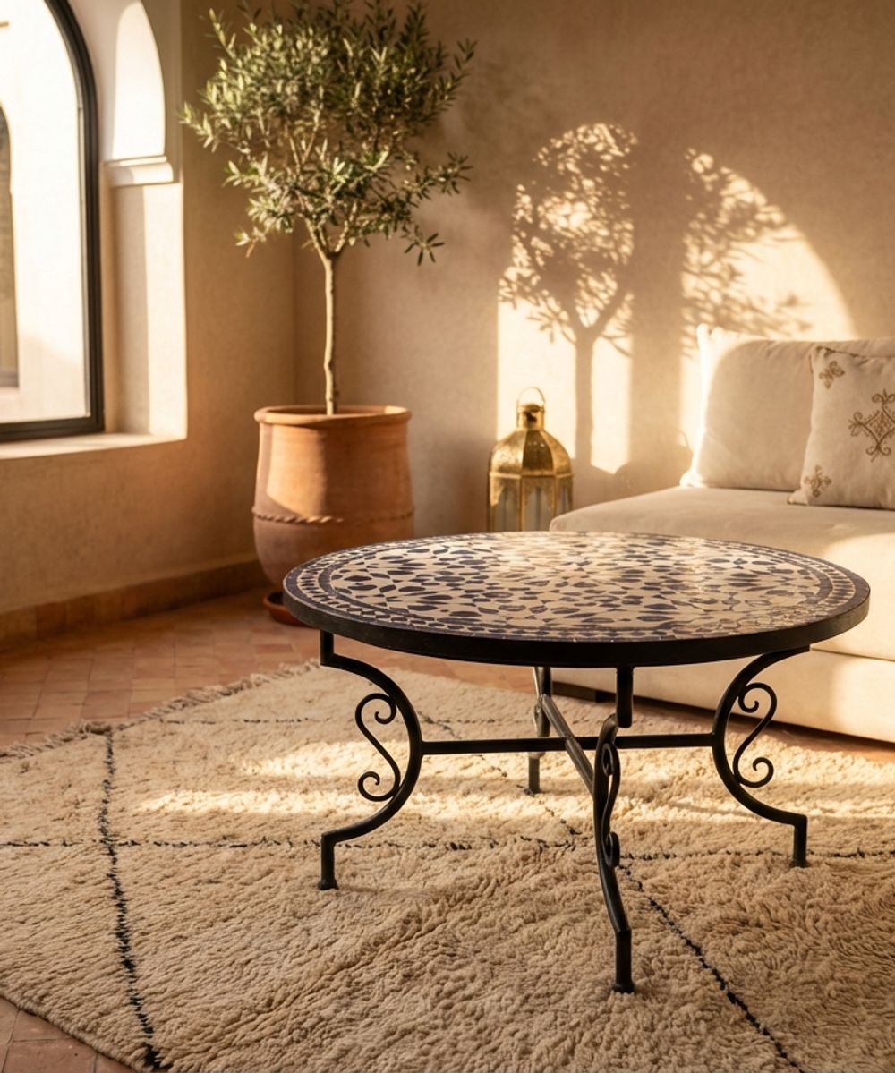 The Marrakech Medina Zellige Mosaic Table