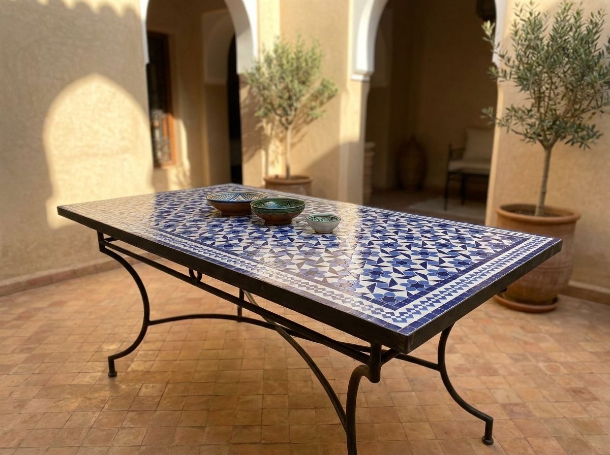 Sapphire Starburst: The Fes Zellige Dining Table view 3