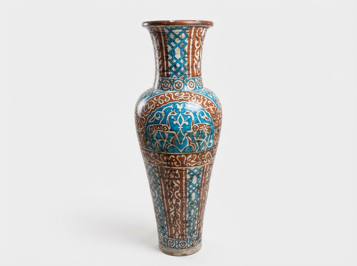 The Royal Gazelle of Fez - Monumental Ceramic Floor Vase view 3