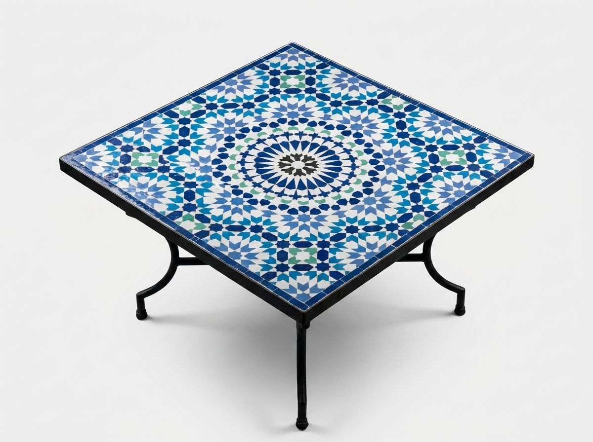 The Azure Star of Fes Zellige Panel view 2
