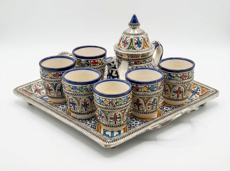 The Fes Filigree & Zellige Tea Service