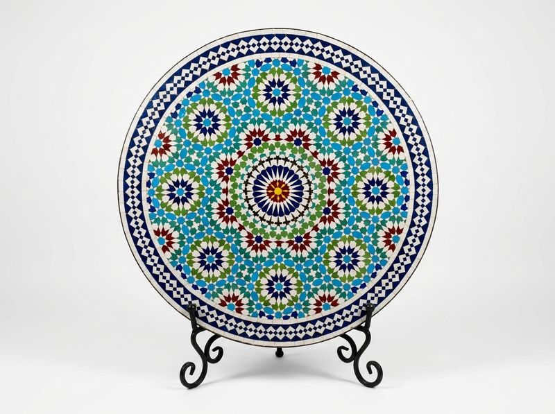 The 'Fes Meridian' Zellige Mosaic Tabletop