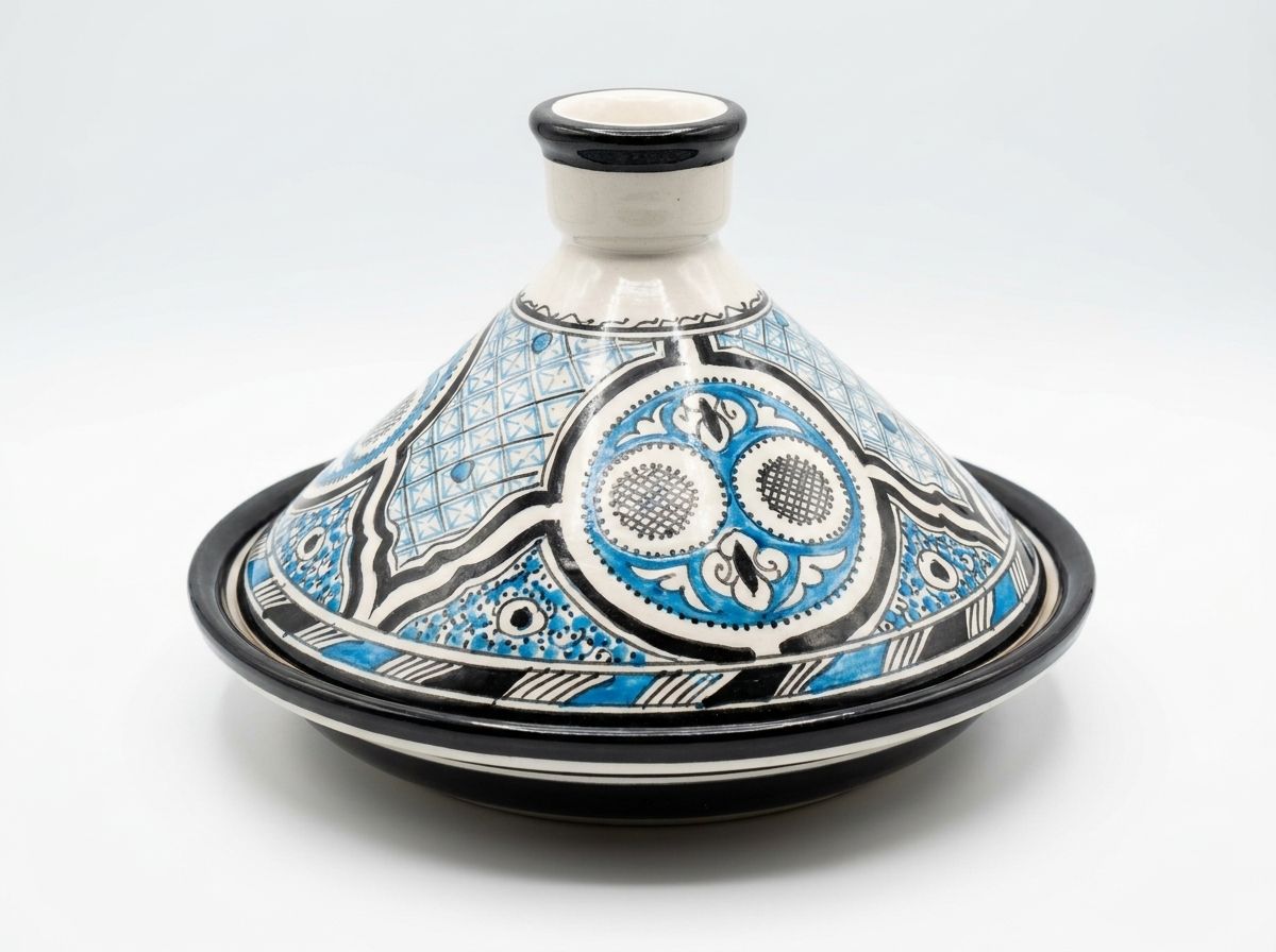 The Azure Fez Ceramic Serving Tagine main view