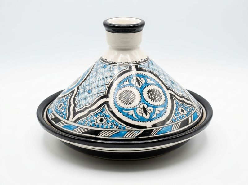 The Azure Fez Ceramic Serving Tagine