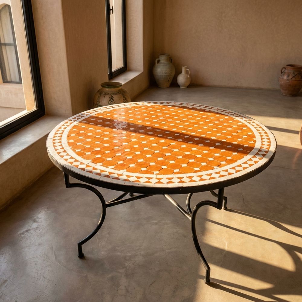 Sahara Glow Zellige Mosaic Table