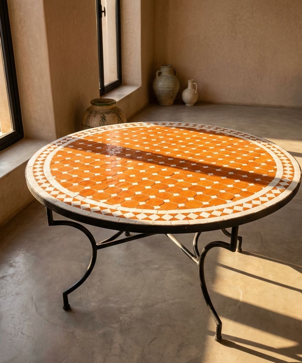 Sahara Glow Zellige Mosaic Table