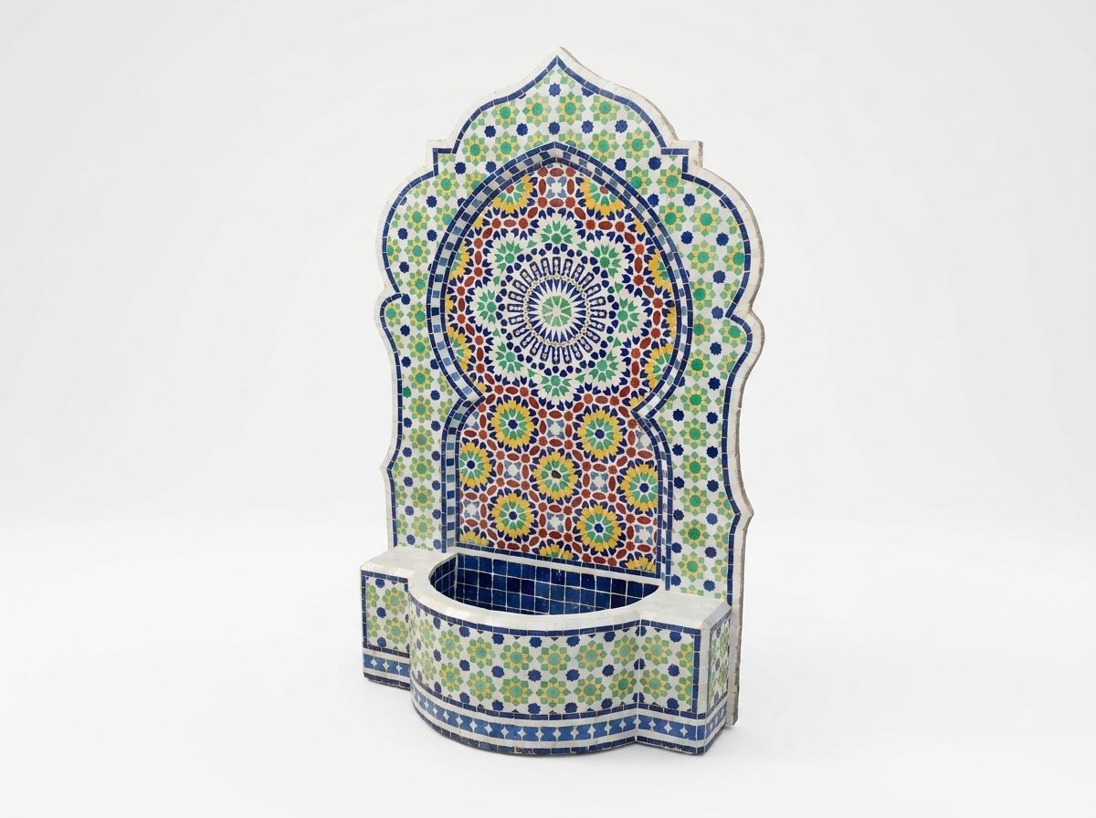 The Emerald Star of Fes Zellij Fountain view 2