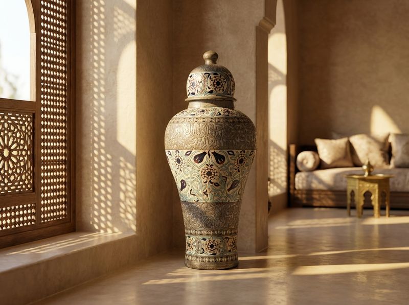 The Andalusian Silver Script Urn detail