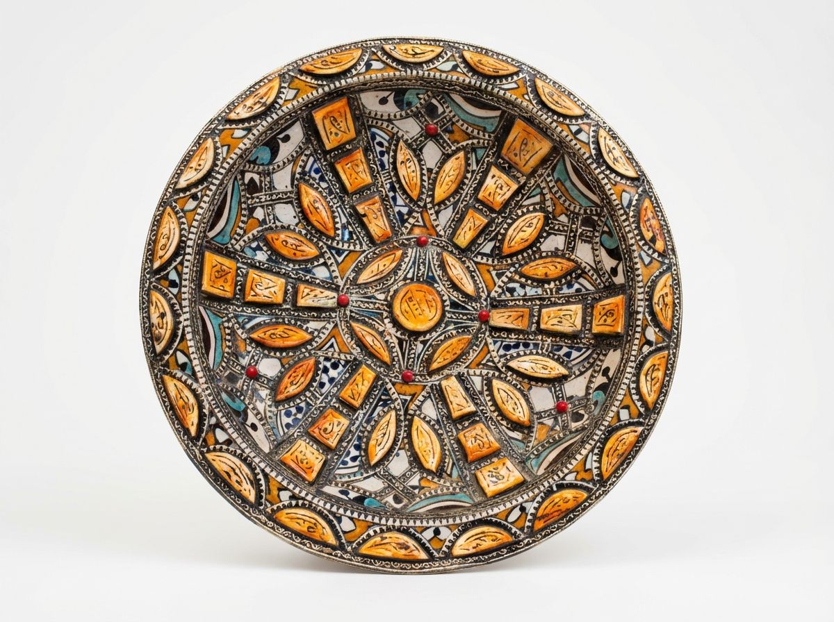 The "Amira" Sunburst Damascene Plate view 2
