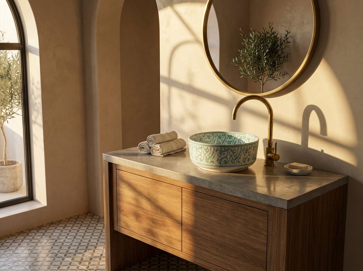 The Jardin Majorelle Ceramic Vessel Sink view 3