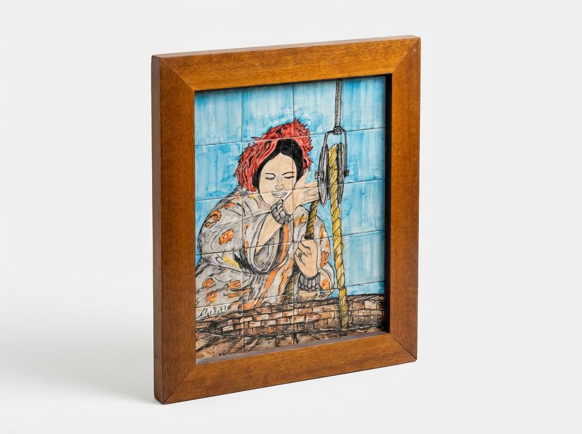 The Water Drawer of the Atlas - Framed Ceramic Tile Portrait view 3