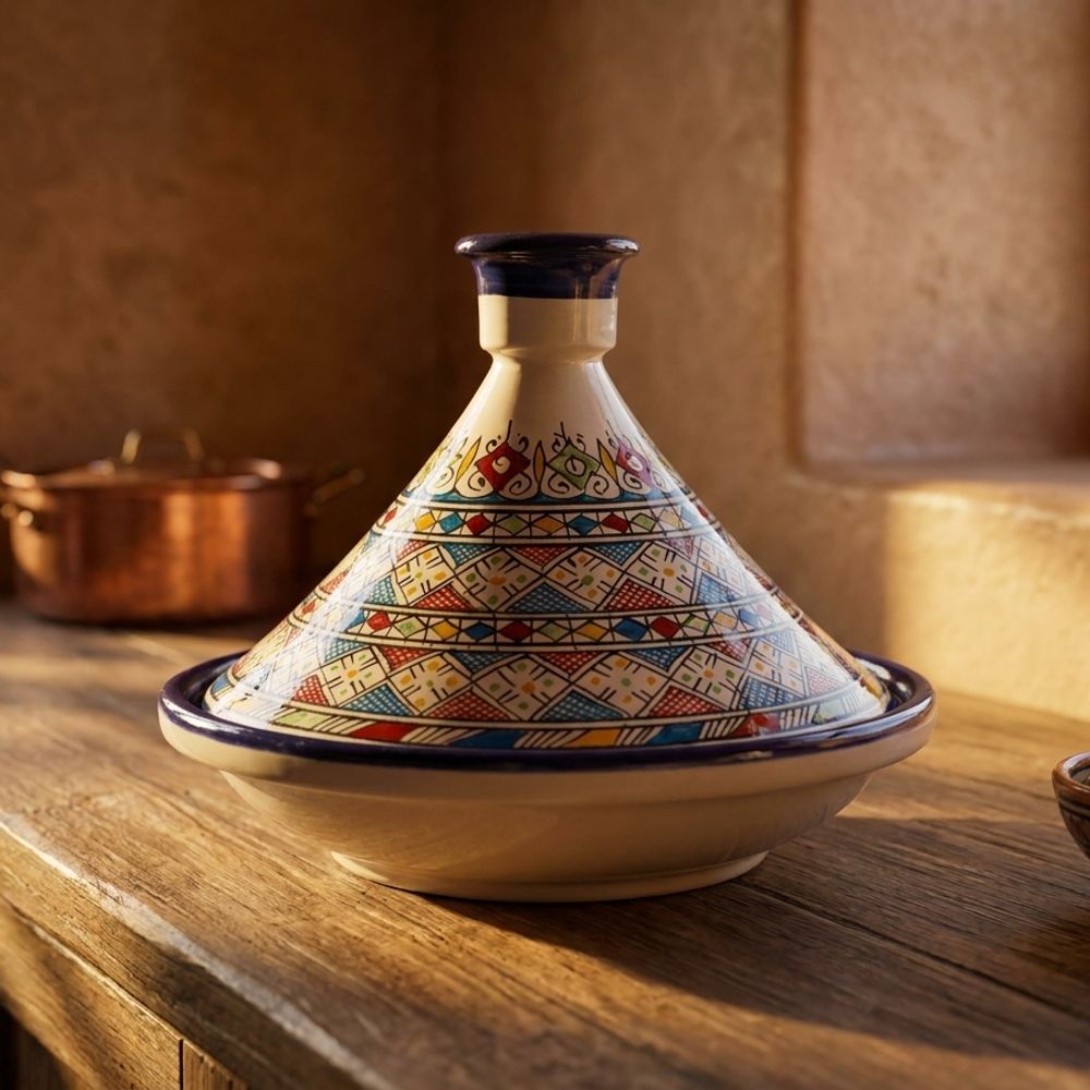 The Safi Mosaic: Vibrant Geometric Serving Tagine