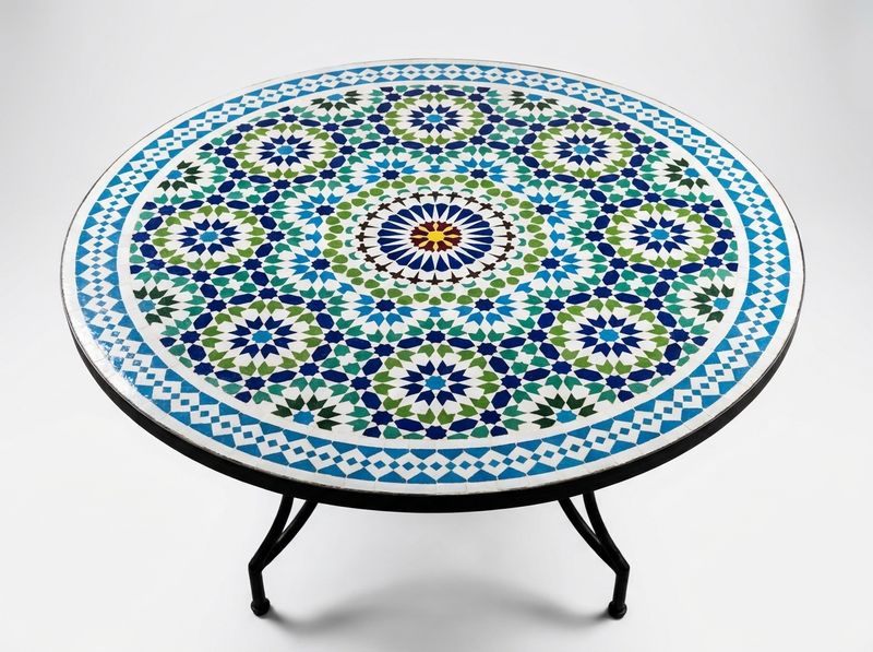 The Azure Starburst Zellige Tabletop