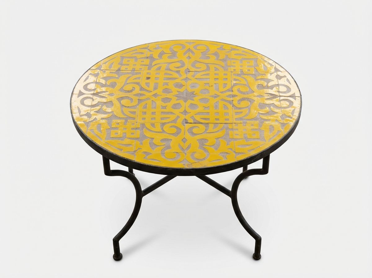 Soleil de Fès Zellige Bistro Table view 2