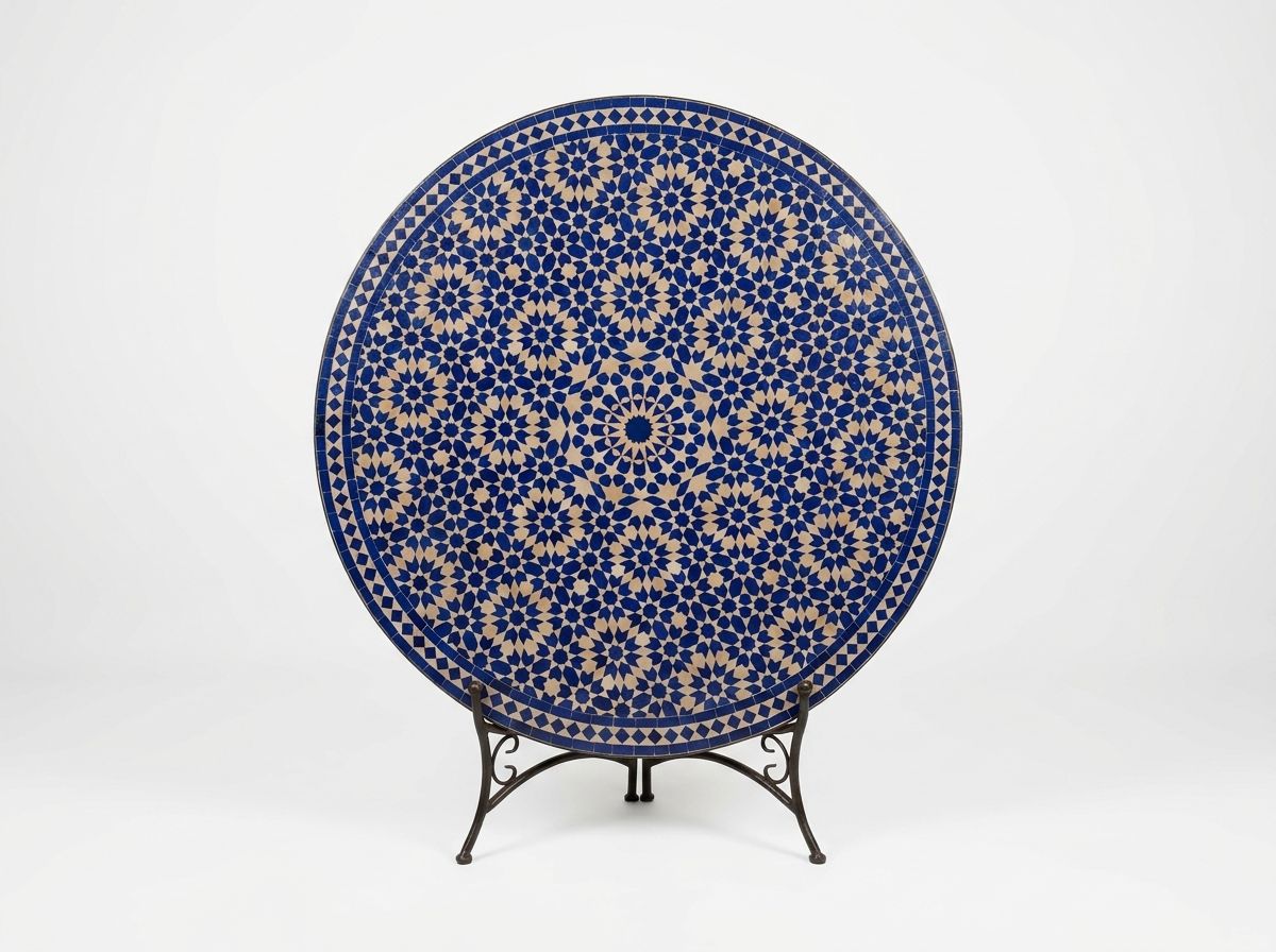 Azure Atlas Zellige Mosaic Tabletop main view