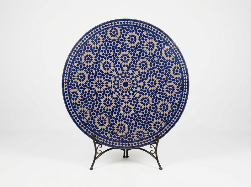 Azure Atlas Zellige Mosaic Tabletop