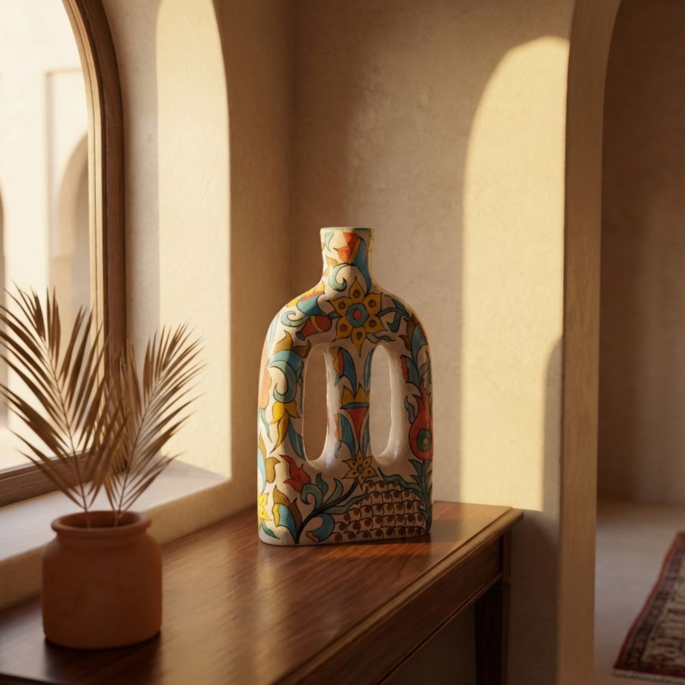 The Andalusian Bloom Stirrup Vase