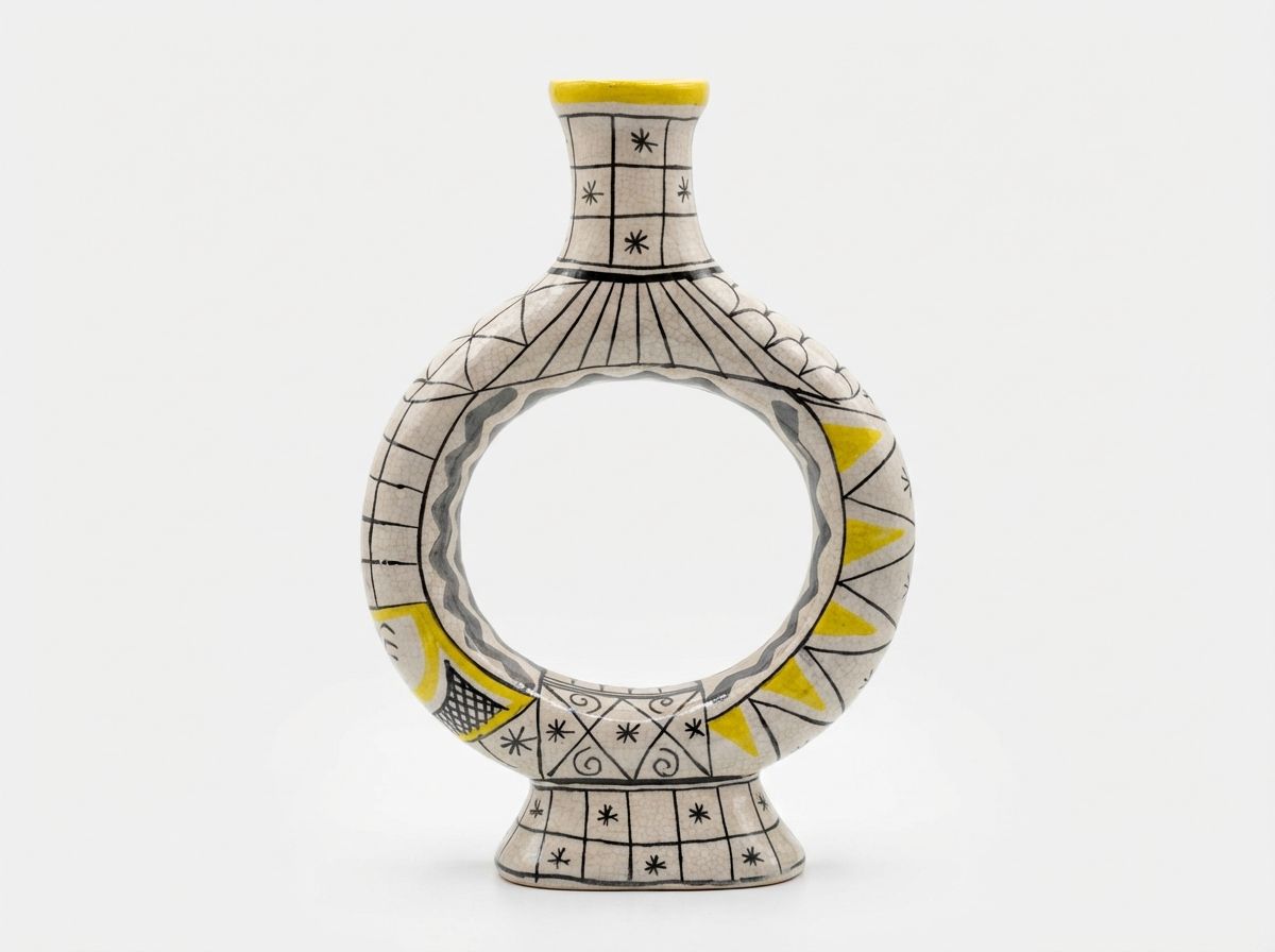 The Safi Soleil Geometric Ring Vase view 2