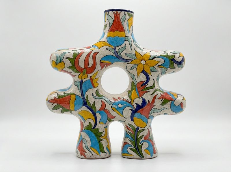 The Zahra Sculptural Iznik Vase