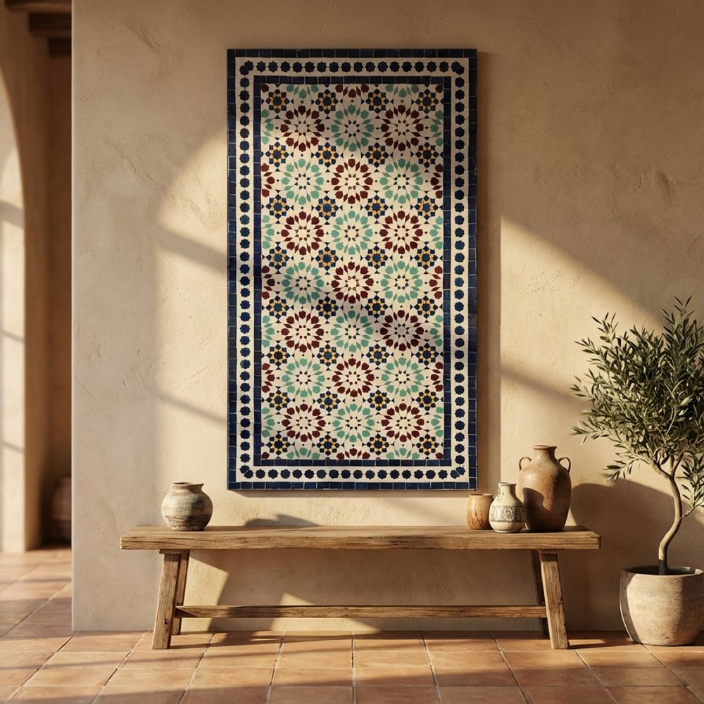 "L'Étoile de Fès" Zellige Wall Panel