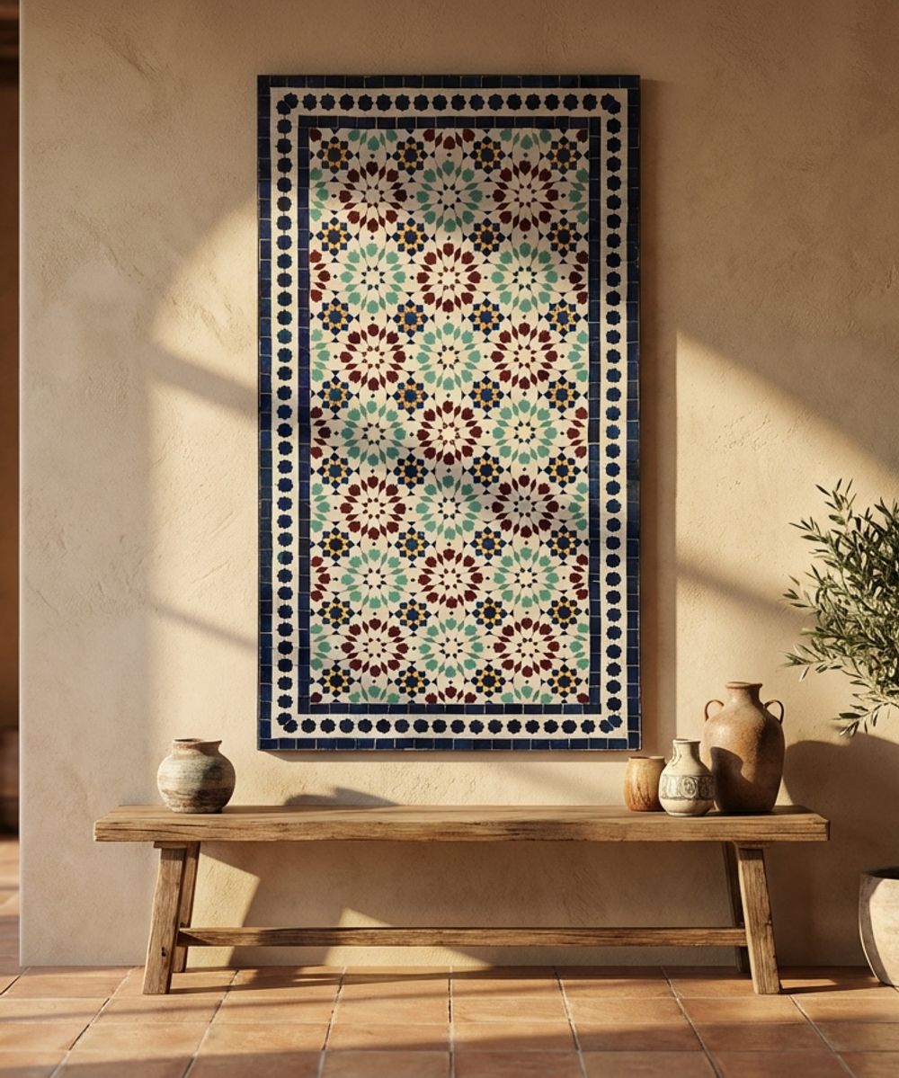 "L'Étoile de Fès" Zellige Wall Panel