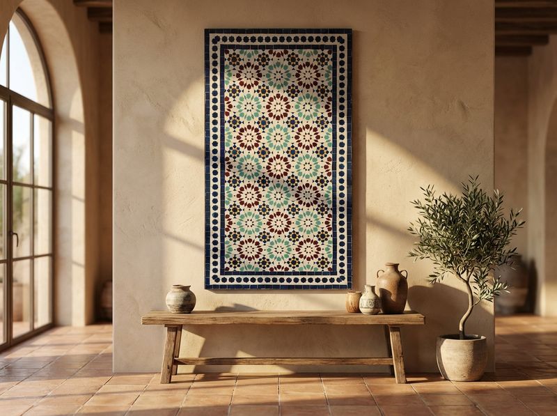 "L'Étoile de Fès" Zellige Wall Panel detail